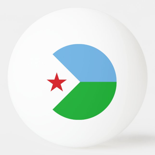 Djiboutis flagga pingisboll (Framsidan)