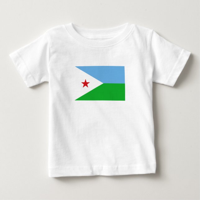 Djiboutis flagga t shirt (Framsida)