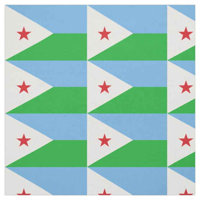 Djiboutis flagga tyg (Provkarta)