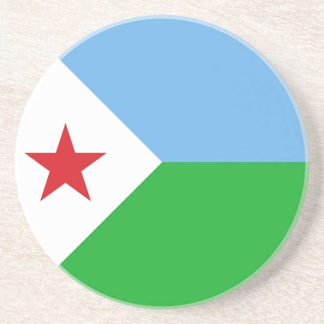 Djiboutis flagga underlägg (Framsidan)