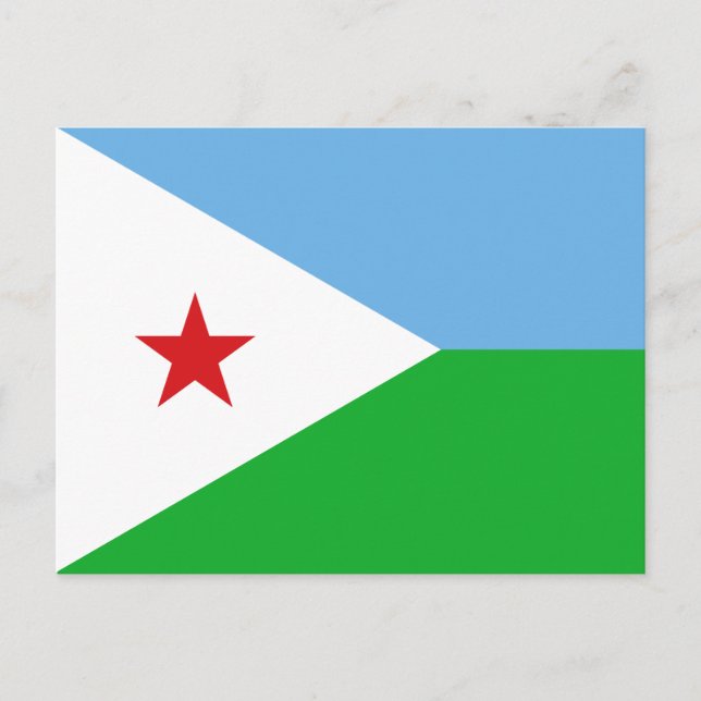 Djiboutis flagga vykort (Framsida)