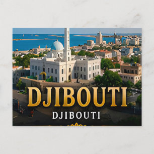 Djiboutis Gulfkust och vulkaniska landskap Vykort