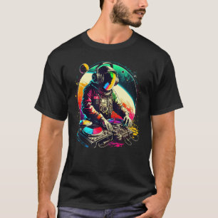 Djing Equipment Rave Acid Techno Costume Space DJ T Shirt