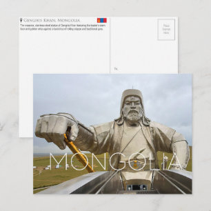 Djingis Khans staty, Mongoliet Resekort Vykort