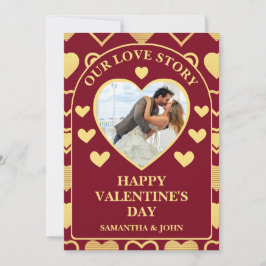 Djordbär Luxuriösa Hjärtan Valentins Dag Present F Julkort