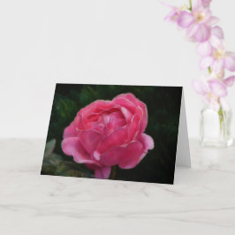 Djordbärsröd ros blommig konst brevkort kort