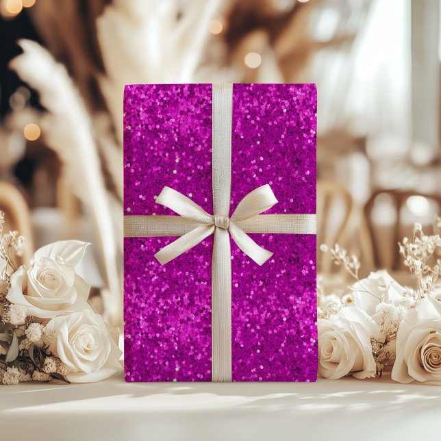 Djordj Rosa Glam Fals Glitter Mönster Presentpapper (Skapare uppladdad)