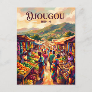 Djougou marknad Benin Vykort