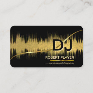 DJs Deejay Professionell Music Band Event Guld Visitkort