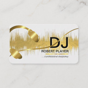 DJs Deejay Professionell Music Band Event Guld Visitkort