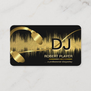 DJs Deejay Professionell Music Head Band Visitkort