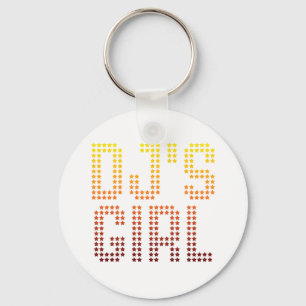 DJs Girl - Disk Jockey Girlkompis fru DJing Music Nyckelring
