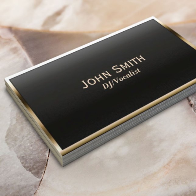 DJs Modern Guld Framed Music Visitkort (Skapare uppladdad)