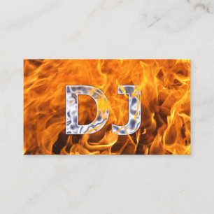 DJs Music Deejay Kreativ Flaming Typography Visitkort