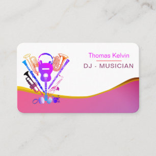 DJs Music Instruments Event Organizer Rainbow Visitkort