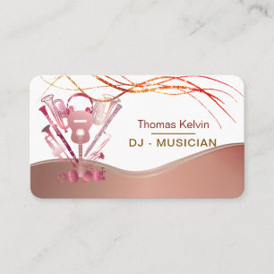 DJs Music Instruments Event Organizer Rainbow Visitkort
