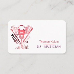 DJs Music Instruments, händelseorganisatör Ro Guld Visitkort