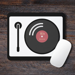 DJs Turntable & Vinyl Record Mouse Pad Musmatta