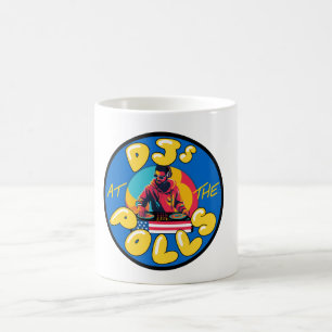 DJs vid Polls-Round Logotyp Mugg
