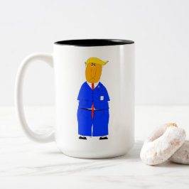 DJT Trump Funny Coffee and Tea Drinking Mug Två-Tonad Mugg