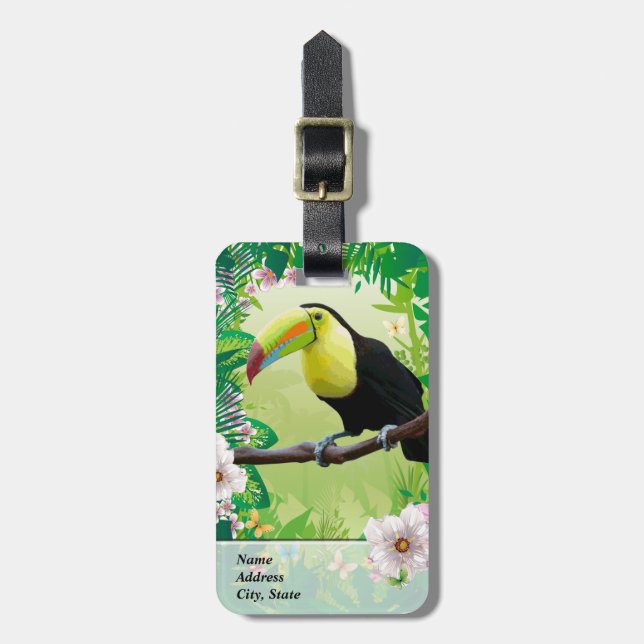 Djungel 2 Bagageetikett Bagagebricka (Vertikal Framsida)