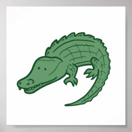 Djungel Alligator Liten Print Poster
