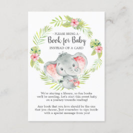 Djungel elefant baby shower bok för baby kort