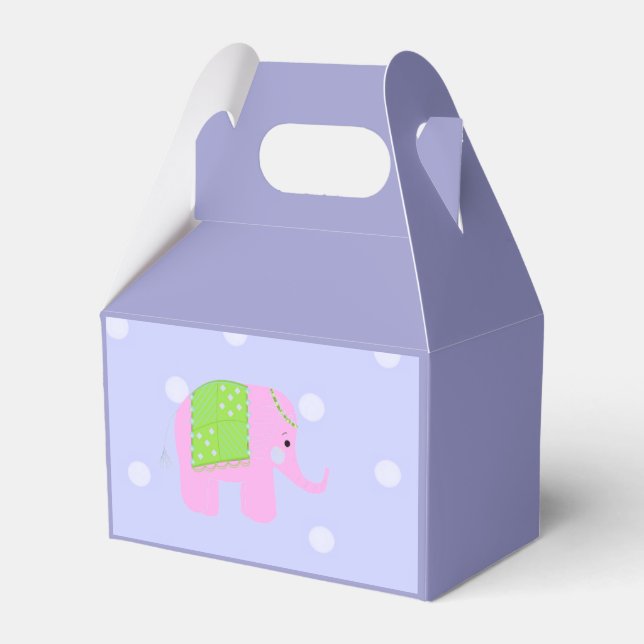 Djungel elefant med filt presentaskar (Framsidan Sidan)