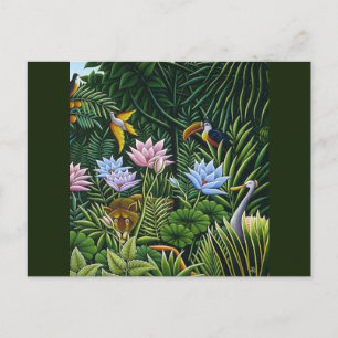 Djungel Folk Art av Rousseau Vykort
