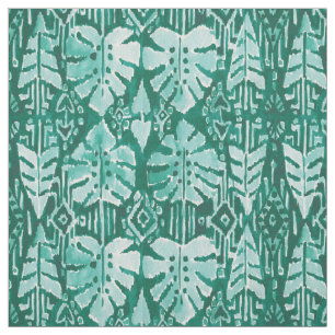 DJUNGEL IKAT hawaianska tropiska stam- Monstera Tyg
