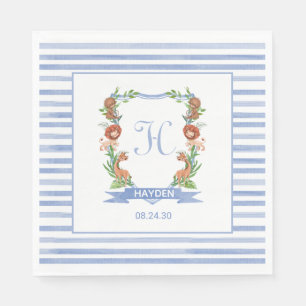 Djungel Safari Crest Pojke Baby Shower Servetter