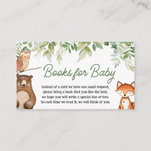 Djungel Safari Djur Baby Shower Böcker för Bebis Tilläggskort