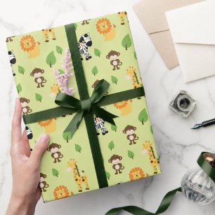 Djungel Safari Djur Presentpapper