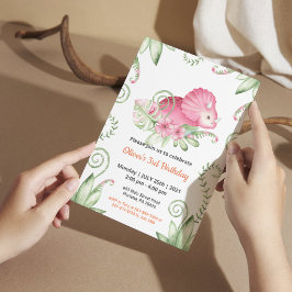 Djungel Safari Tema Födelsedag Inbjudningar