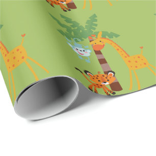 Djungel som slår in papper presentpapper