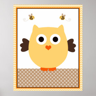 Djungel Stack Uggle Baby Nursery Konst Poster