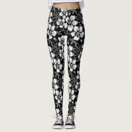 DJUNGEL SURFMÖNSTER I SVART LEGGINGS