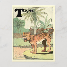 Djungel Tiger Djur Alfabetet Vykort