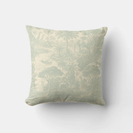 Djungel Toile-mönster Tropisk Scenisk Design Kudde