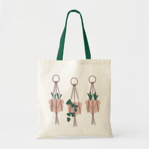 Djungel Tropiska Växter Macrame Vägghängare Illust Tygkasse
