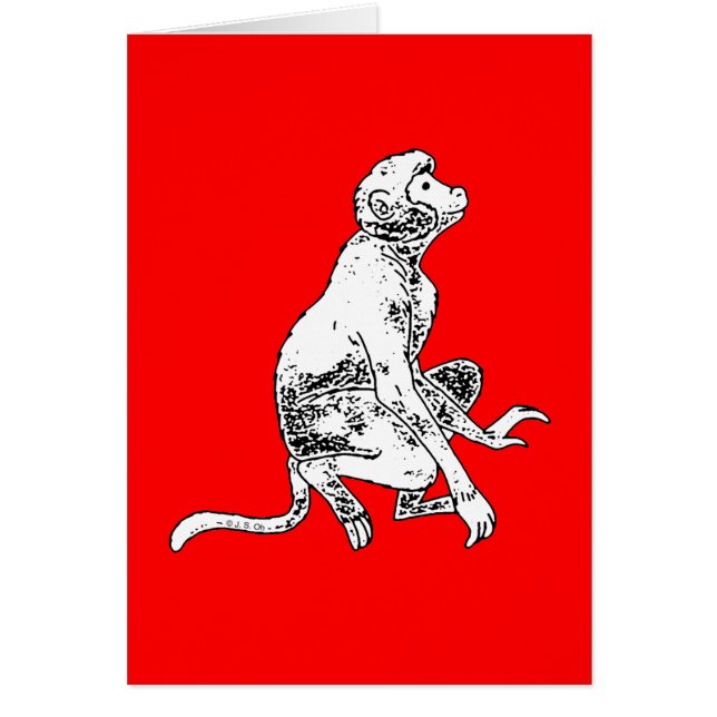 Djungelapa Hälsningskort (Framsidan)