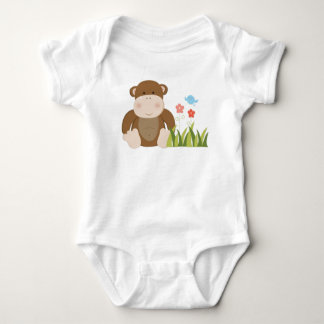 Djungelapasmåbarn och babyRomper T-shirt