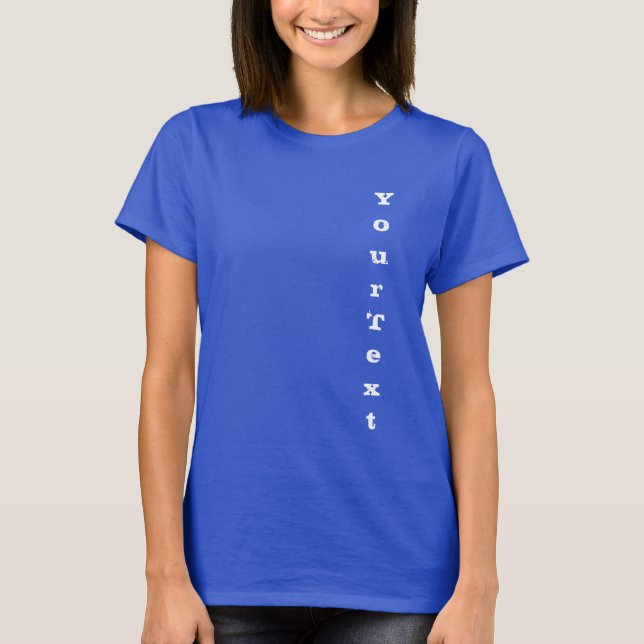 Djungelblå Distressed Text Modern Elegant T Shirt (Framsida)