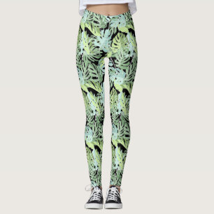 Djungelblommönster 2 leggings