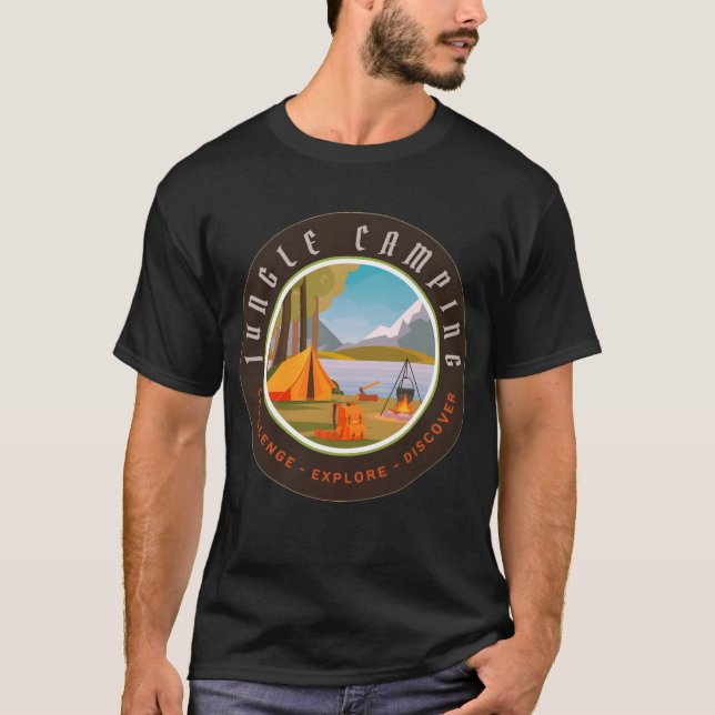 Djungelcamping vän t shirt (Framsida)
