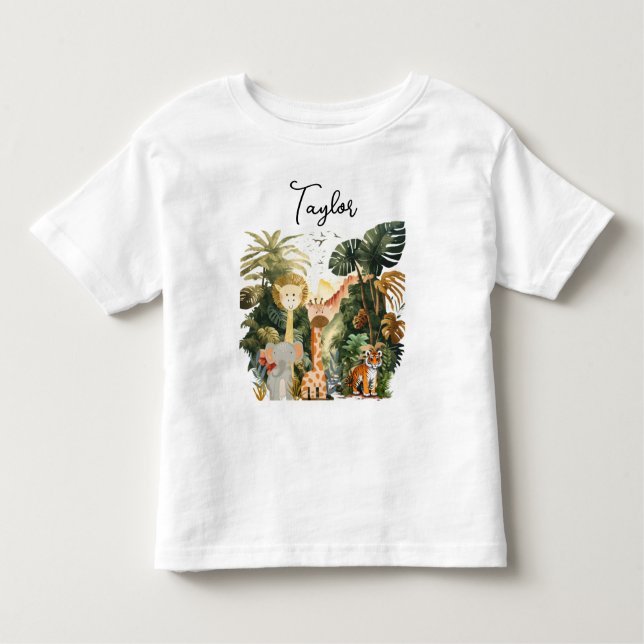 Djungeldjur Exotisk Safari Dröm T Shirt (Framsida)
