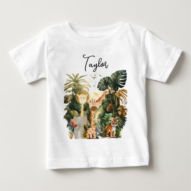 Djungeldjur Exotisk Safari Dröm T Shirt (Framsida)