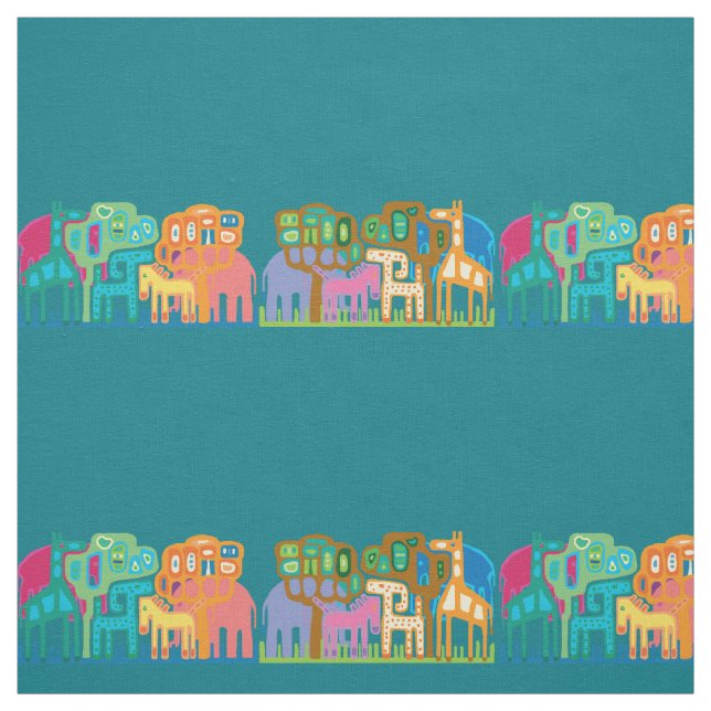 Djungeldjur Tyg (Provkarta)