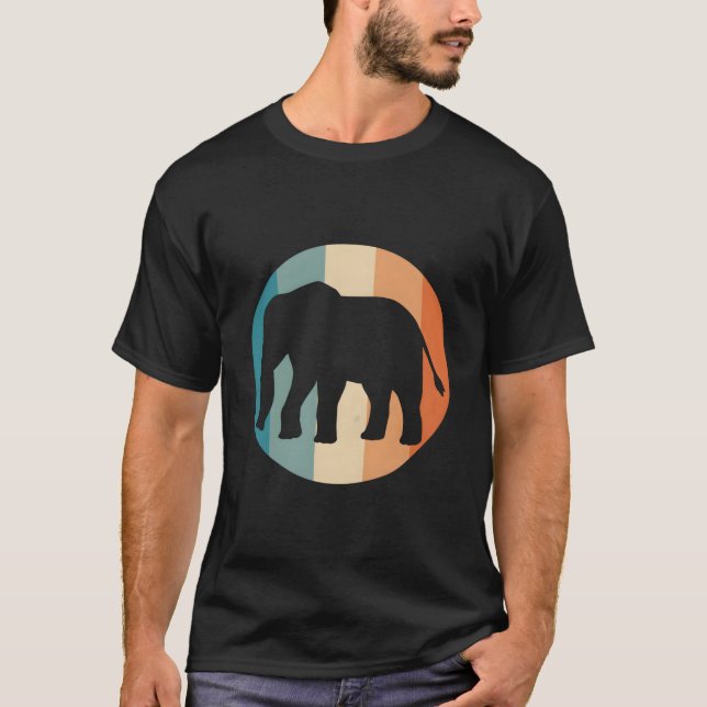Djungeldjur Vilda Elefanter T Shirt (Framsida)