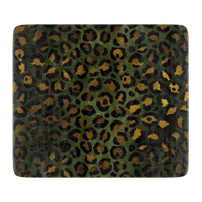 Djungelgrön gul gepard leopardmönster (Framsidan)